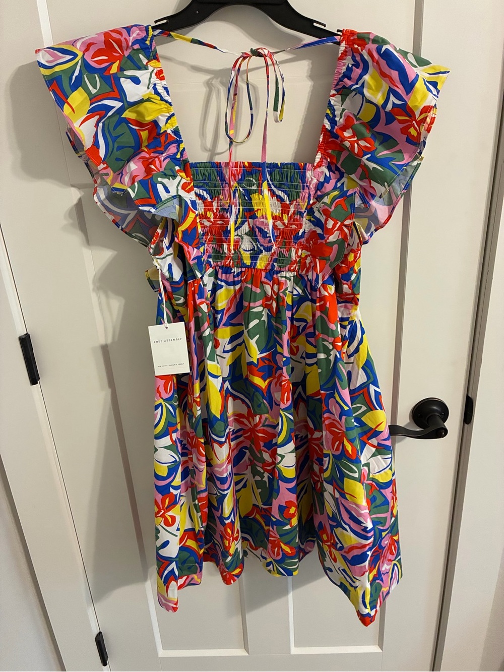 Free Assembly Multicolor Floral Ruffle Mini Dress - Picture 8 of 10